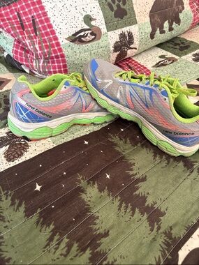 New Balance Neon Lime & Orange Accent Athletic Shoe